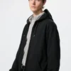 Unisex Tam Fermuarlı Kapüşonlu Sweatshirt