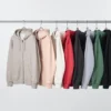 Unisex Tam Fermuarlı Kapüşonlu Sweatshirt
