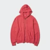 Unisex Tam Fermuarlı Kapüşonlu Sweatshirt