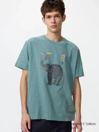 Unisex Ukiyo-E Hayvanlar UT Grafik Tişört