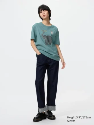 Unisex Ukiyo-E Hayvanlar UT Grafik Tişört