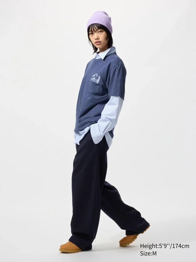 Unisex Ukiyo-E Mavi UT Grafik Tişört Unisex Ukiyo-E Mavi UT Grafik Tişört