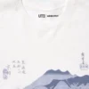 Unisex Ukiyo-E Mavi UT Grafik Tişört