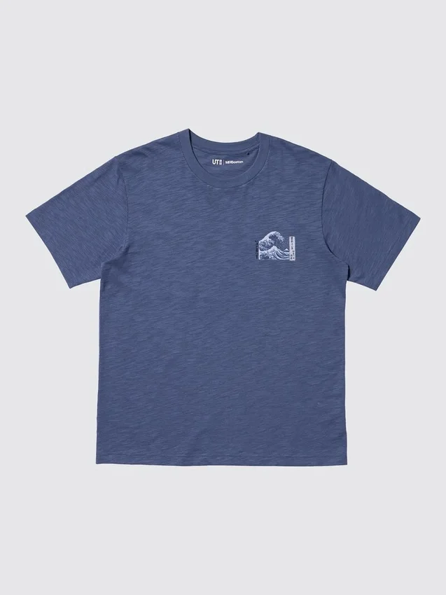 Unisex Ukiyo-E Mavi UT Grafik Tişört Unisex Ukiyo-E Mavi UT Grafik Tişört