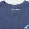 Unisex Ukiyo-E Mavi UT Grafik Tişört Unisex Ukiyo-E Mavi UT Grafik Tişört