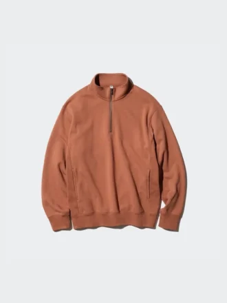 Unisex Yarım Fermuarlı Sweatshirt