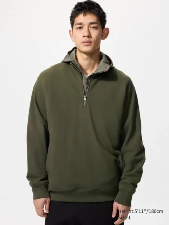 Unisex Yarım Fermuarlı Sweatshirt