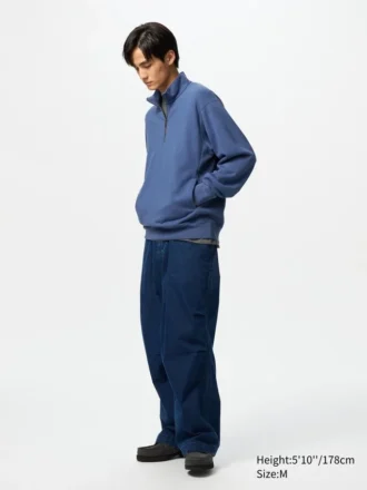 Unisex Yarım Fermuarlı Sweatshirt