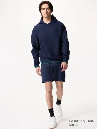 Unisex Yıkanabilir 3D Knit Kapüşonlu Sweatshirt