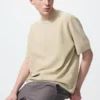 Unisex Yıkanabilir Milano Nervürlü Örme Tişört