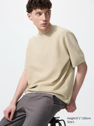 Unisex Yıkanabilir Milano Nervürlü Örme Tişört