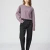 Unisex Yıkanmış Pamuklu Tişört | Uzun Kollular
